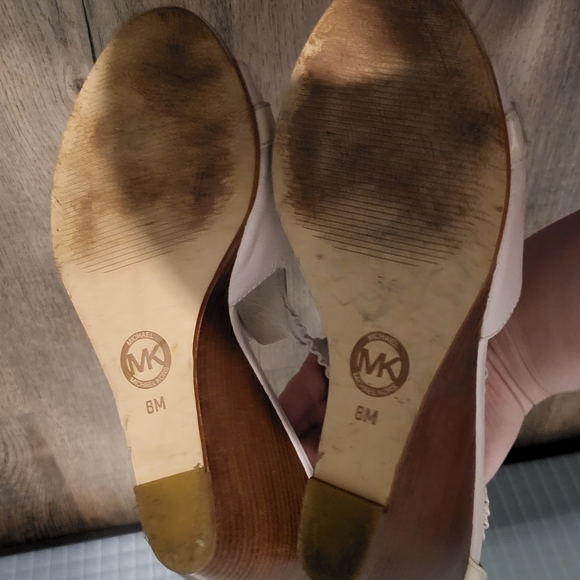 Michael Kors Cream Wedge Sandals - Picture 7 of 10